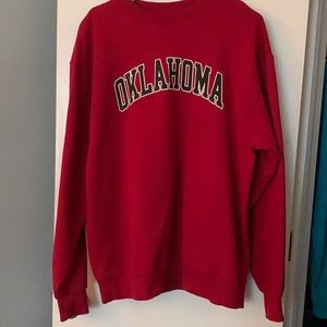 Champion Red Oklahoma Fleece Sweatshirt